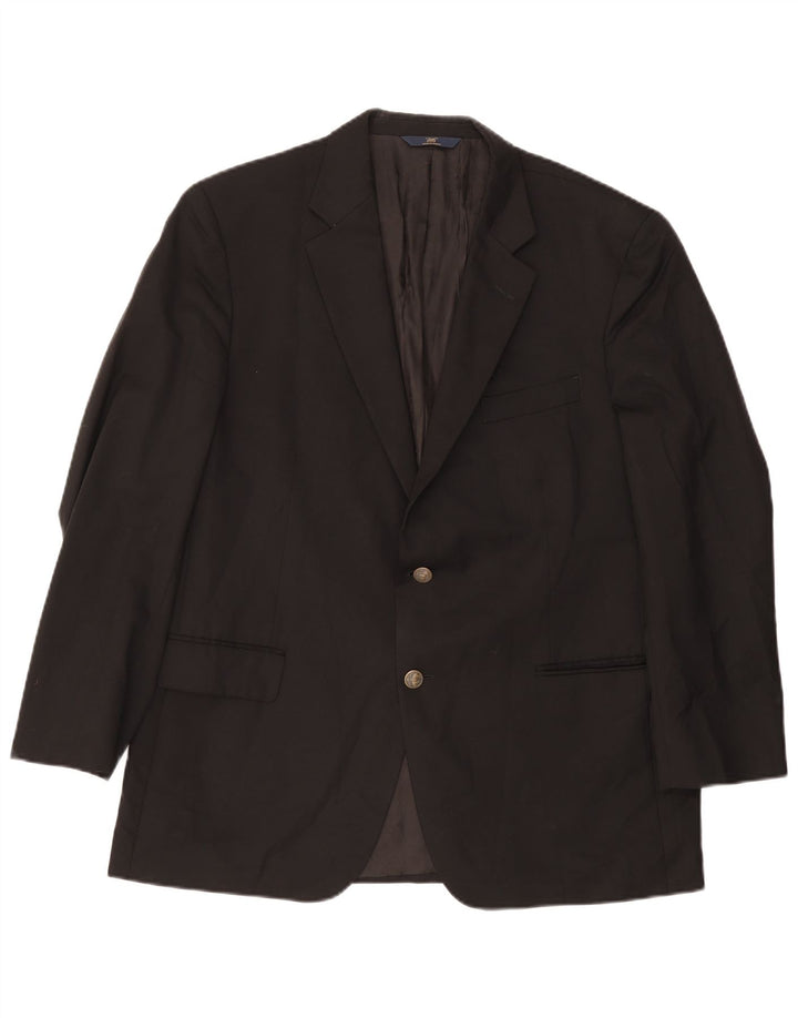 Brooks Brothers Mens 2 Button Blazer Jacket UK 44 2XL Black Wool Classic