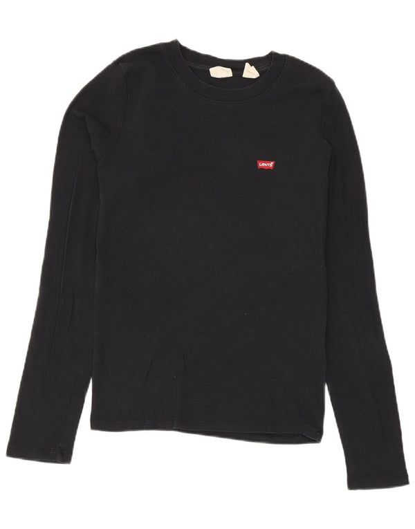 Женский топ Levi's с длинным рукавом UK 12, средний черный