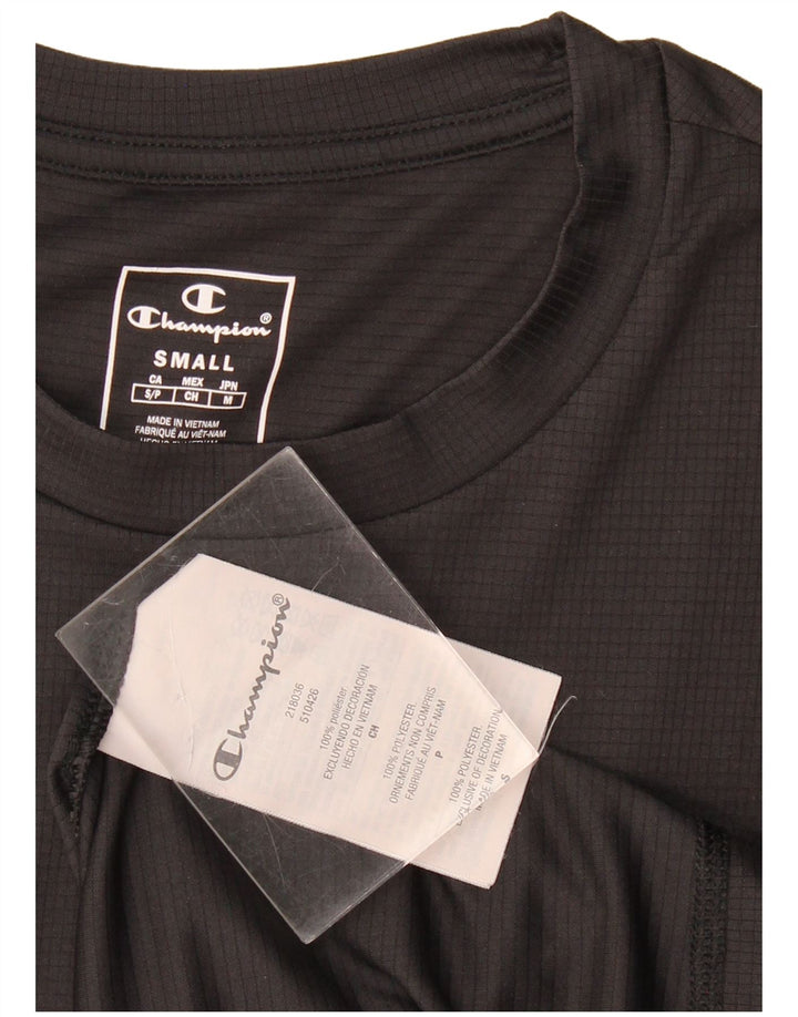 CHAMPION Mens T-Shirt Top Small Black Polyester