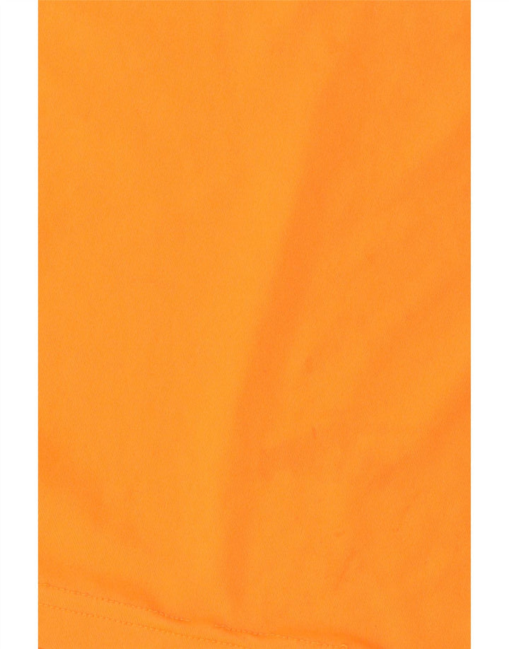 ADIDAS Boys Climalite T-Shirt Top 11-12 Years Orange Polyester