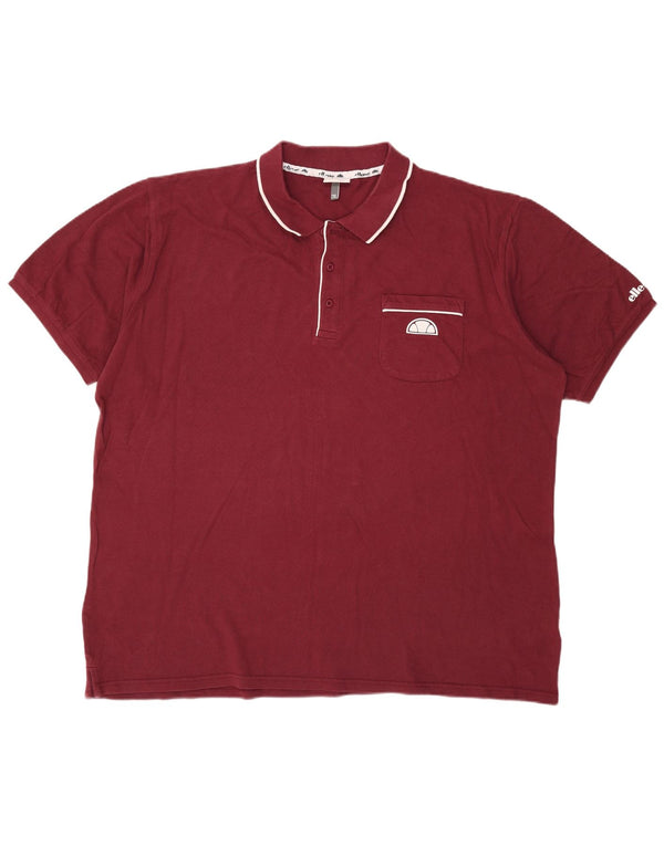 Ellesse Polo Homme 2XL Coton Bordeaux