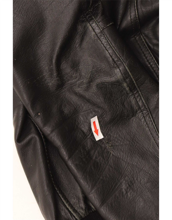 Jachetă din piele pentru bărbați Kikc UK 38 Medium Black