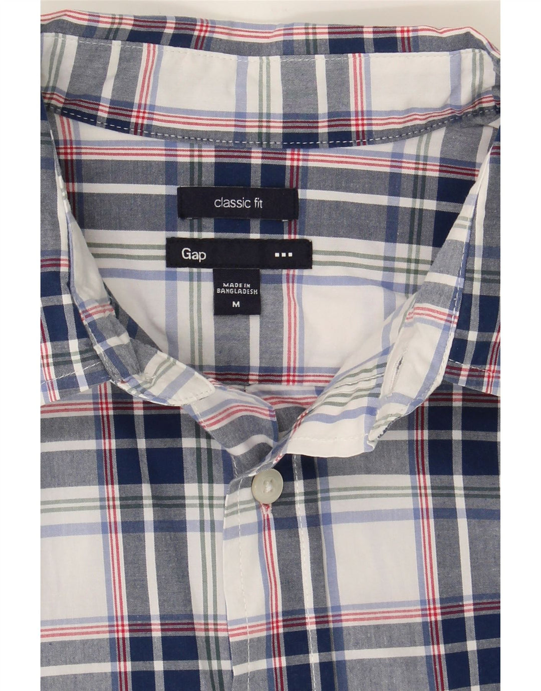 GAP Mens Classic Fit Shirt Medium Multicoloured Check Cotton Vintage Gap and Second-Hand Gap from Messina Hembry 
