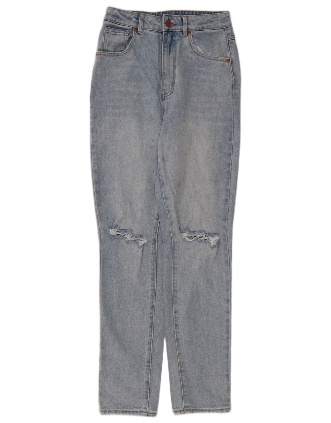 Roxy Womens Distressed High Waist Jeans W26 L30 Blue Cotton