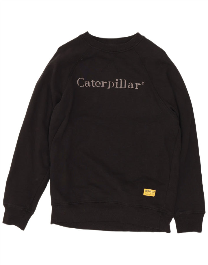 Caterpillar Herre Grafisk Sweatshirt Jumper Medium Sort Bomuld
