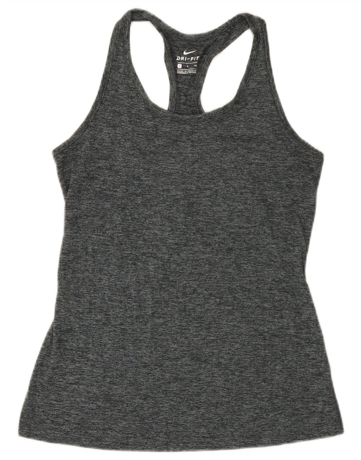 Canotta Nike Dri Fit da donna UK 8 Small Poliestere chiazzato grigio