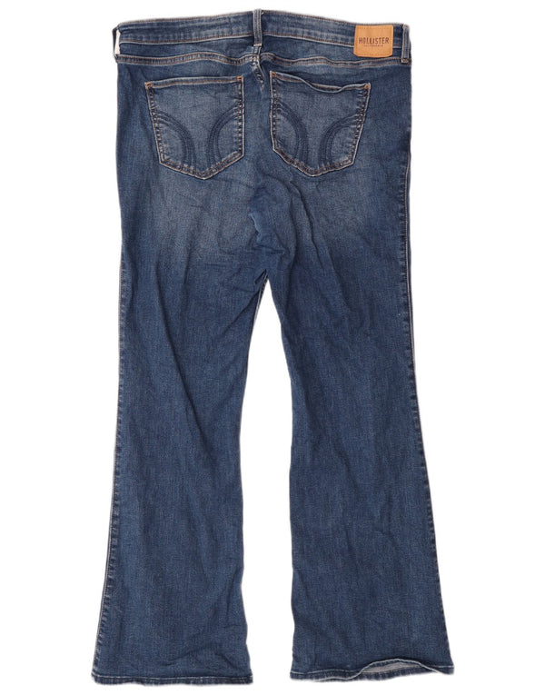 Hollister Womens Low Waist Bootcut Jeans US 12 Large W31 L31 Blue Cotton