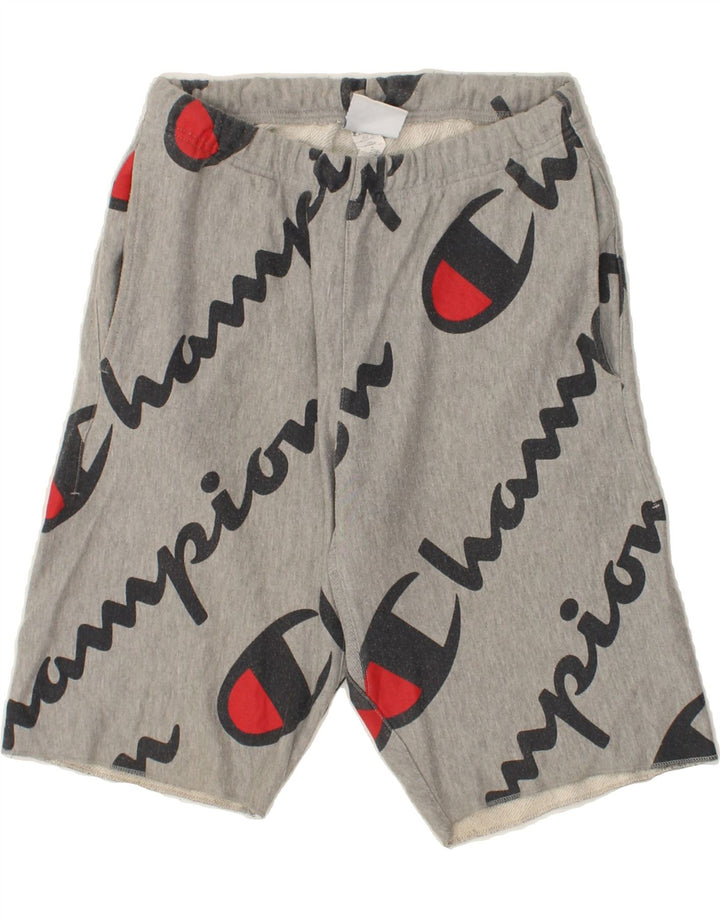 CHAMPION Mens Graphic Sport Shorts Small Grey Cotton | Vintage Champion | Thrift | Second-Hand Champion | Used Clothing | Messina Hembry 