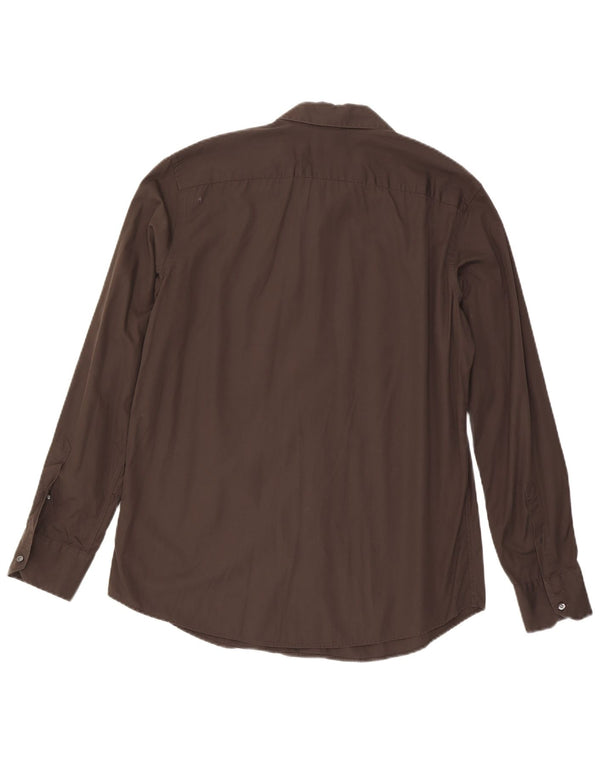 Lacoste Chemise Homme Taille 43 Grand Coton Marron