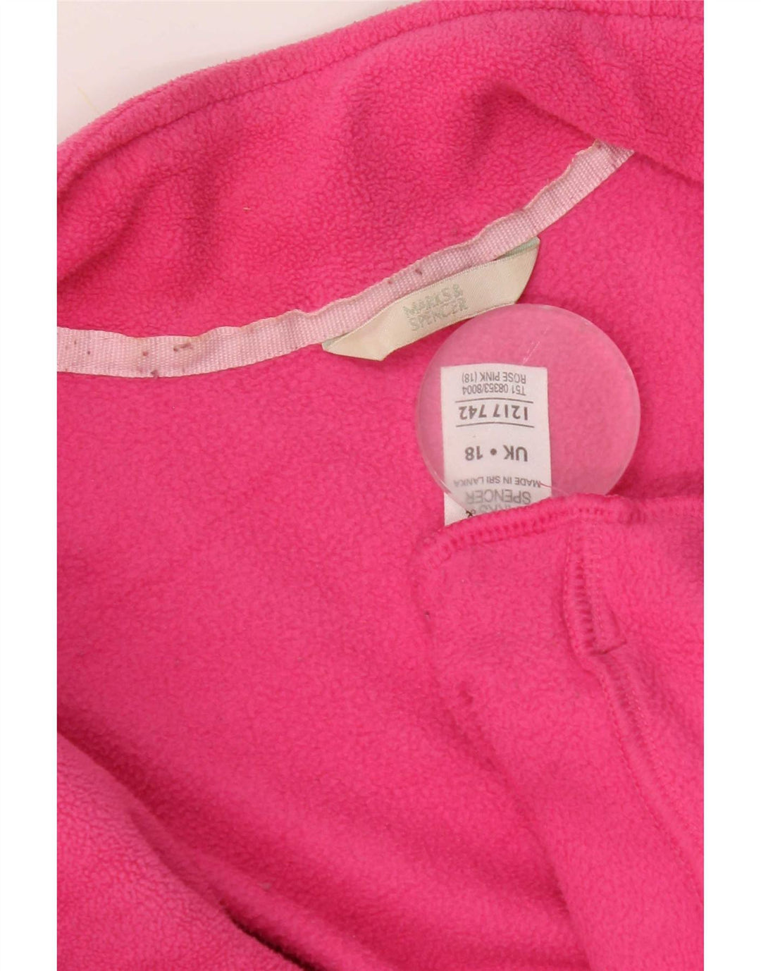Marks & Spencer Chaqueta polar para mujer UK 40 XL Poliéster rosa