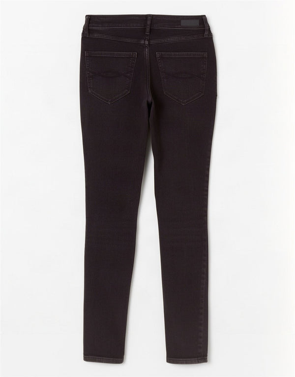 Calça jeans skinny feminina Abercrombie & Fitch US 0 XS W25 L26 preta