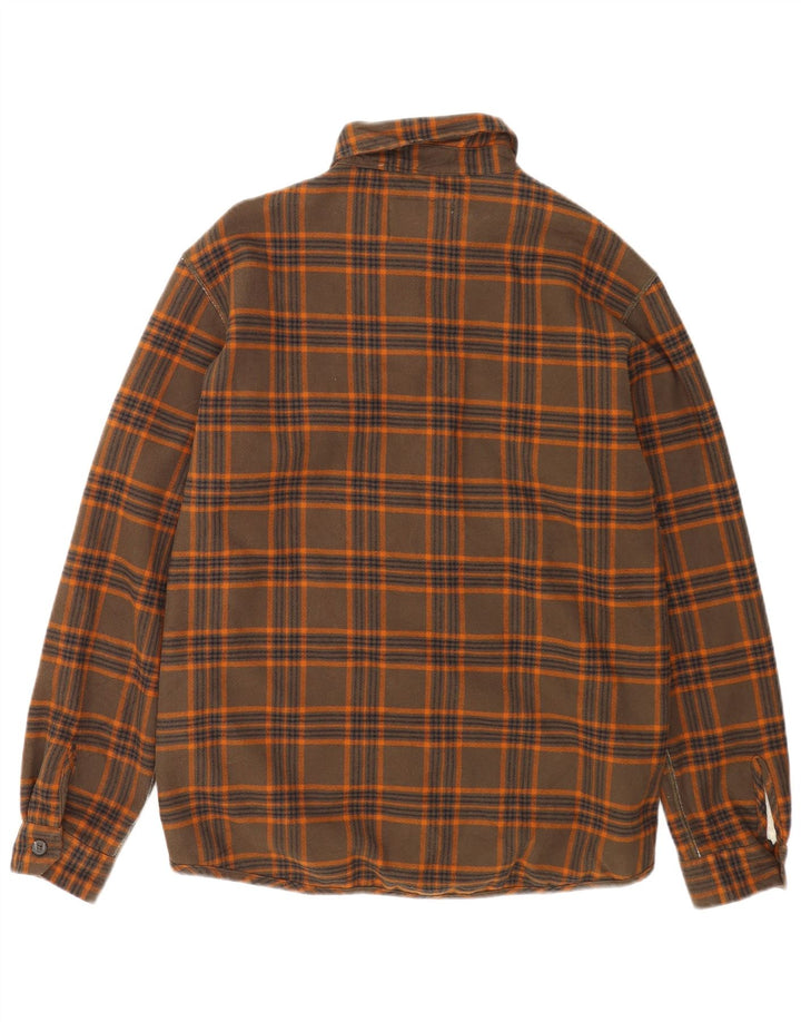 Carrera Mens Lumberjack Flannel Shirt Medium Brown Check