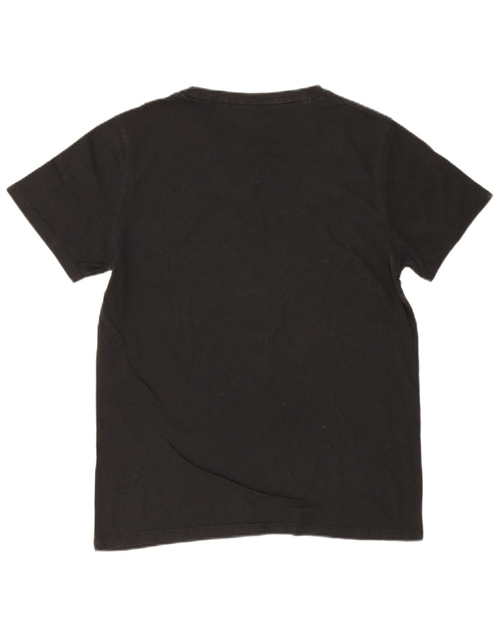 Jack & Jones Mens Graphic T-Shirt Top Medium Black