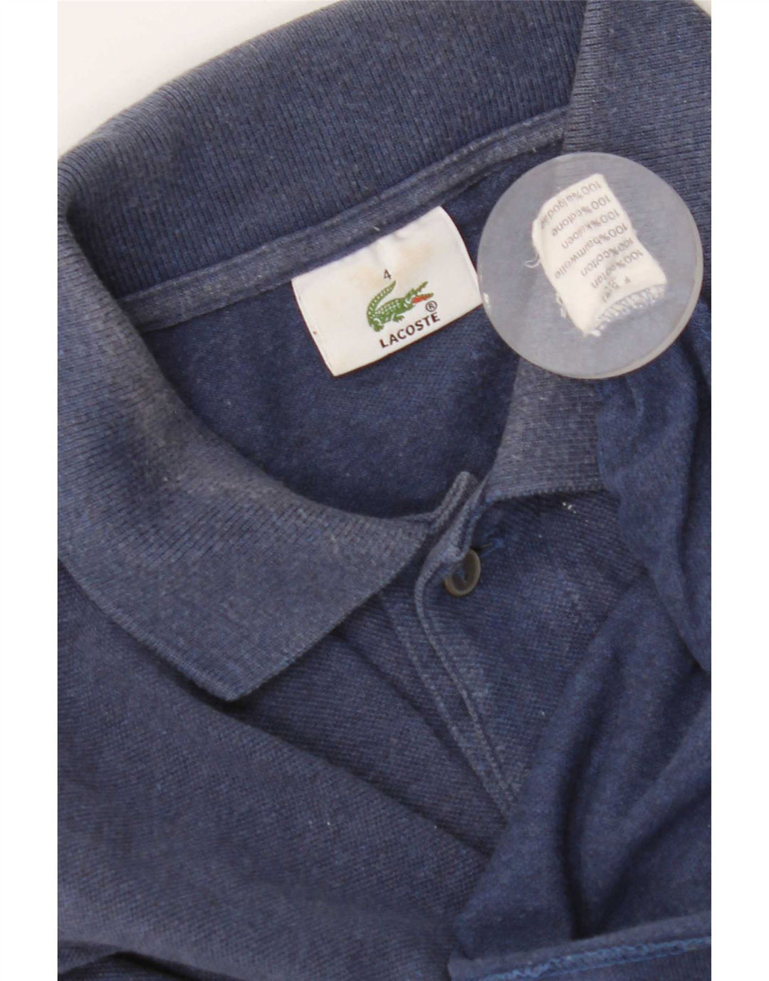 Lacoste Langærmet Polo Shirt til mænd Størrelse 4 Medium Blå Bomuld