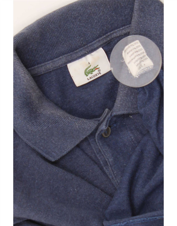 Lacoste Langærmet Polo Shirt til mænd Størrelse 4 Medium Blå Bomuld