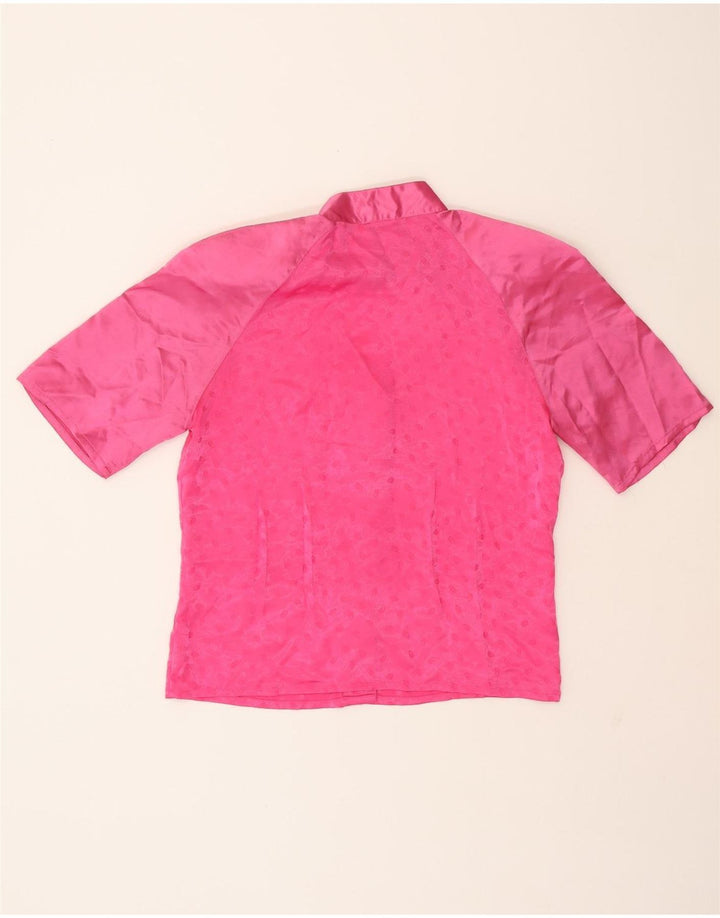 INCOGNITO Womens Short Sleeve Shirt Blouse EU 36 Small Pink Polyester Vintage Incognito and Second-Hand Incognito from Messina Hembry 