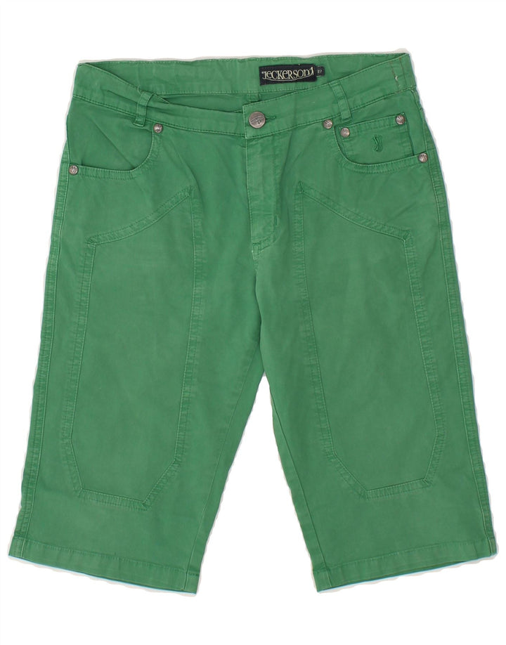 JECKERSON Womens Bermuda Shorts W27 Small  Green Vintage Jeckerson and Second-Hand Jeckerson from Messina Hembry 