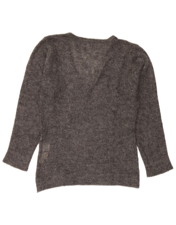 Marella Damen-Pullover mit V-Ausschnitt, UK 16, Größe L, Grau, Polyamid