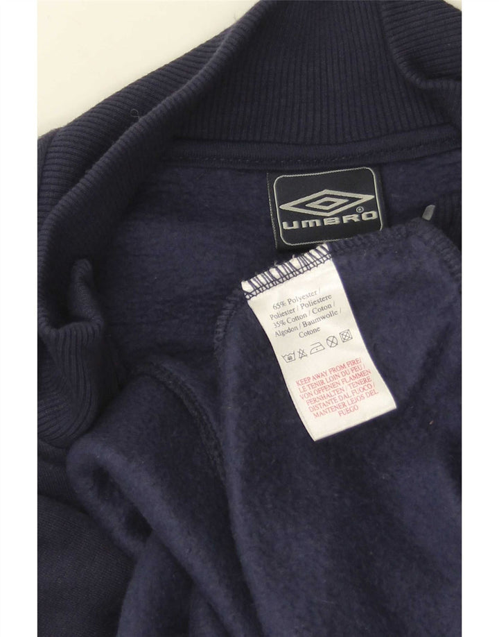 Umbro Mens Tracksuit Top Jacket Large Navy Blue Polyester