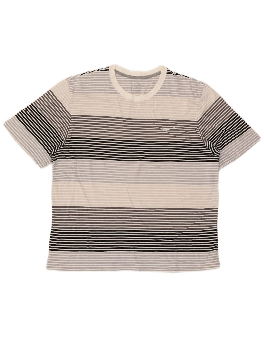 Nike Mens T-Shirt Top XL Grey Striped