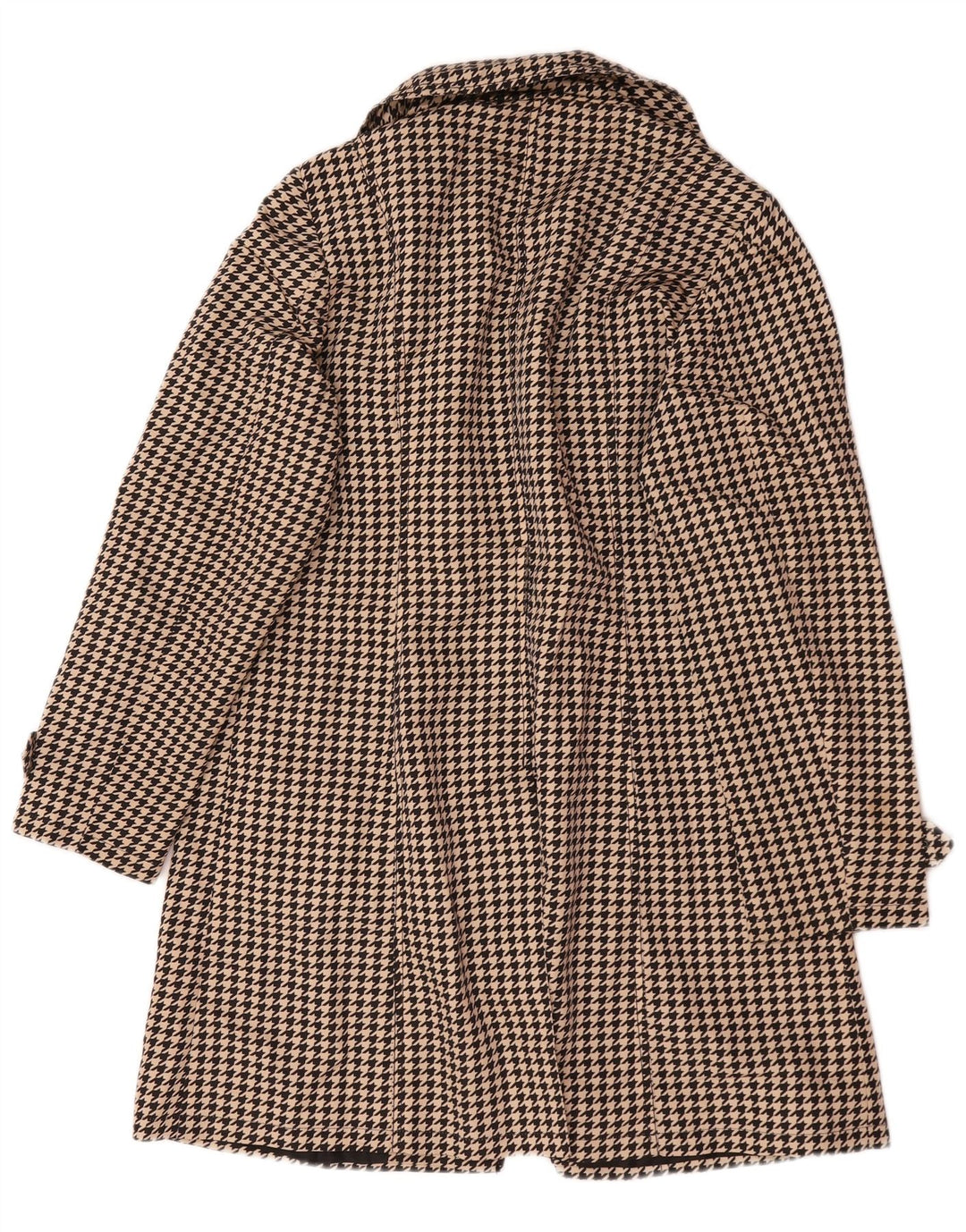 Trench da donna Marks & Spencer UK 14 Large Beige pied de poule in poliestere