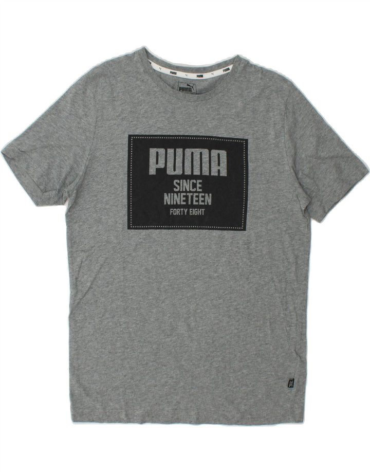 PUMA Mens Graphic T-Shirt Top Small Grey Cotton Vintage Puma and Second-Hand Puma from Messina Hembry 