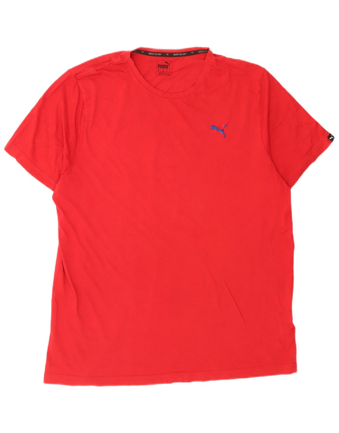 Puma Mens T-Shirt Top 2XL Red Cotton