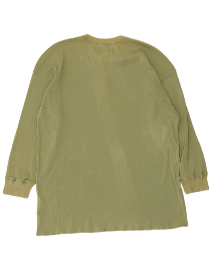 Repeat Mens Top Long Sleeve Large Khaki Cotton