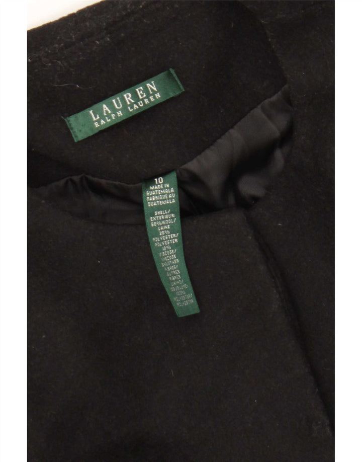 Ralph Lauren Dame Overfrakke US 10 Stor Sort Uld
