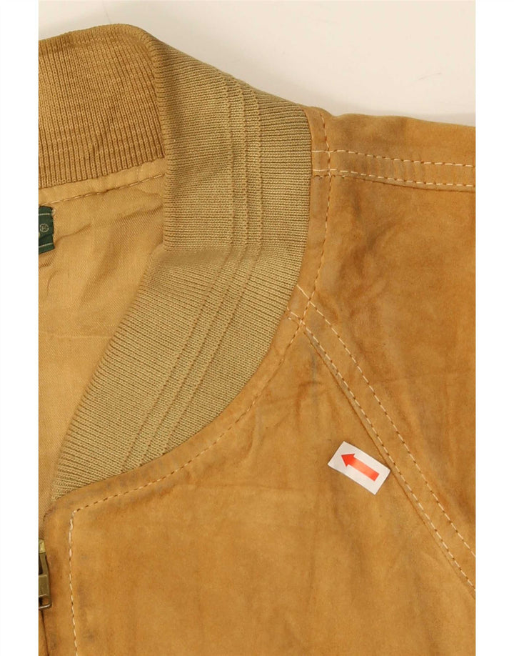 Vintage muška bomber jakna od brušene kože IT 50 Large Beige
