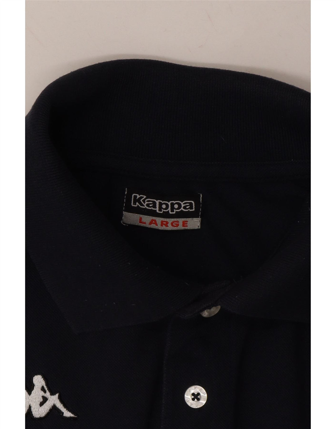 KAPPA Mens Polo Shirt Large Navy Blue Cotton Vintage Kappa and Second-Hand Kappa from Messina Hembry 