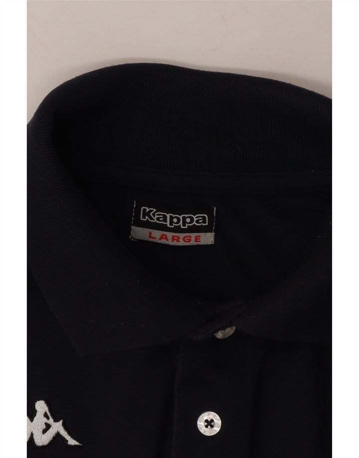 KAPPA Mens Polo Shirt Large Navy Blue Cotton Vintage Kappa and Second-Hand Kappa from Messina Hembry 