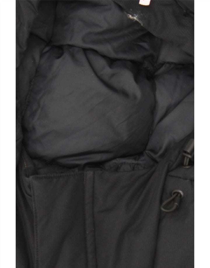 Nike Mens Hooded Padded Coat UK 40 Large Black Polyester