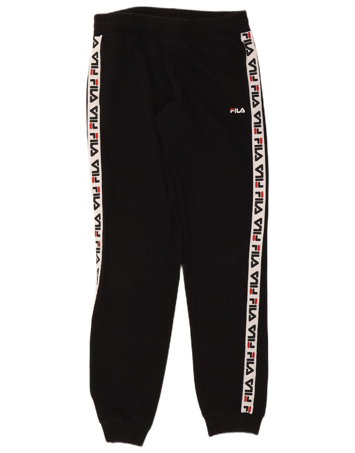Fila Mens Graphic Tracksuit Trousers Joggers Medium Black Colourblock