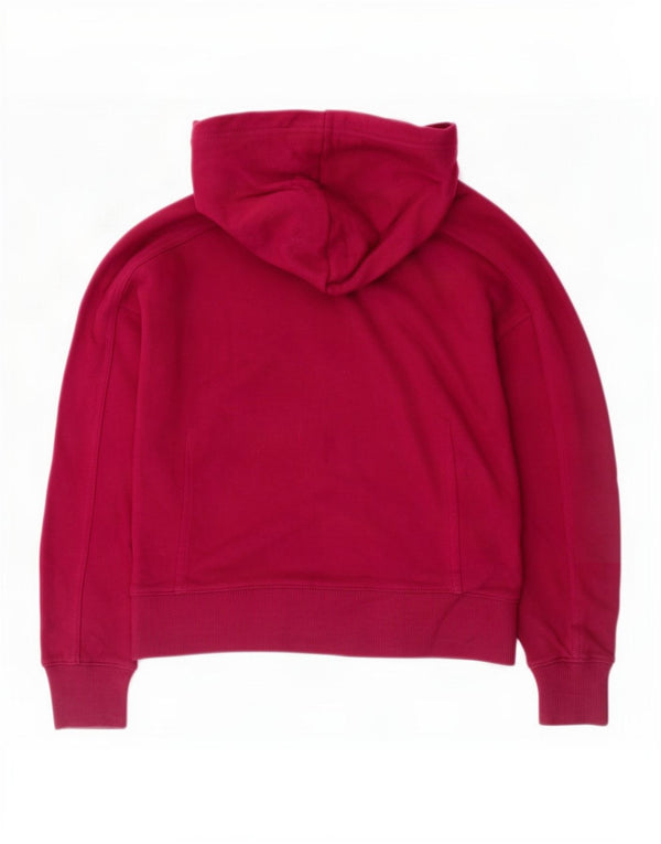Calvin Klein Jeans Donna Felpa con cappuccio oversize UK 6 XS Cotone rosa