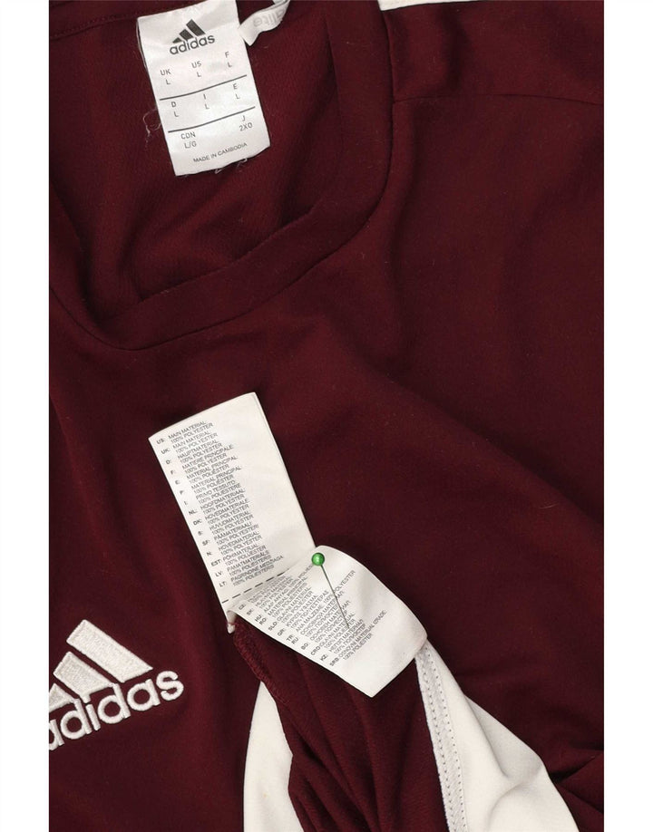 Adidas Hommes Climalite T-Shirt Haut Large Marron Polyester