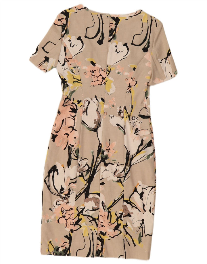 Gerry Weber Womens Sheath Dress UK 12 Medium Beige Floral