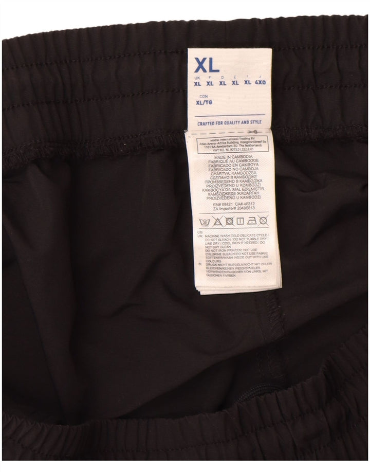 Reebok Mens Tracksuit Trousers XL  Black Nylon