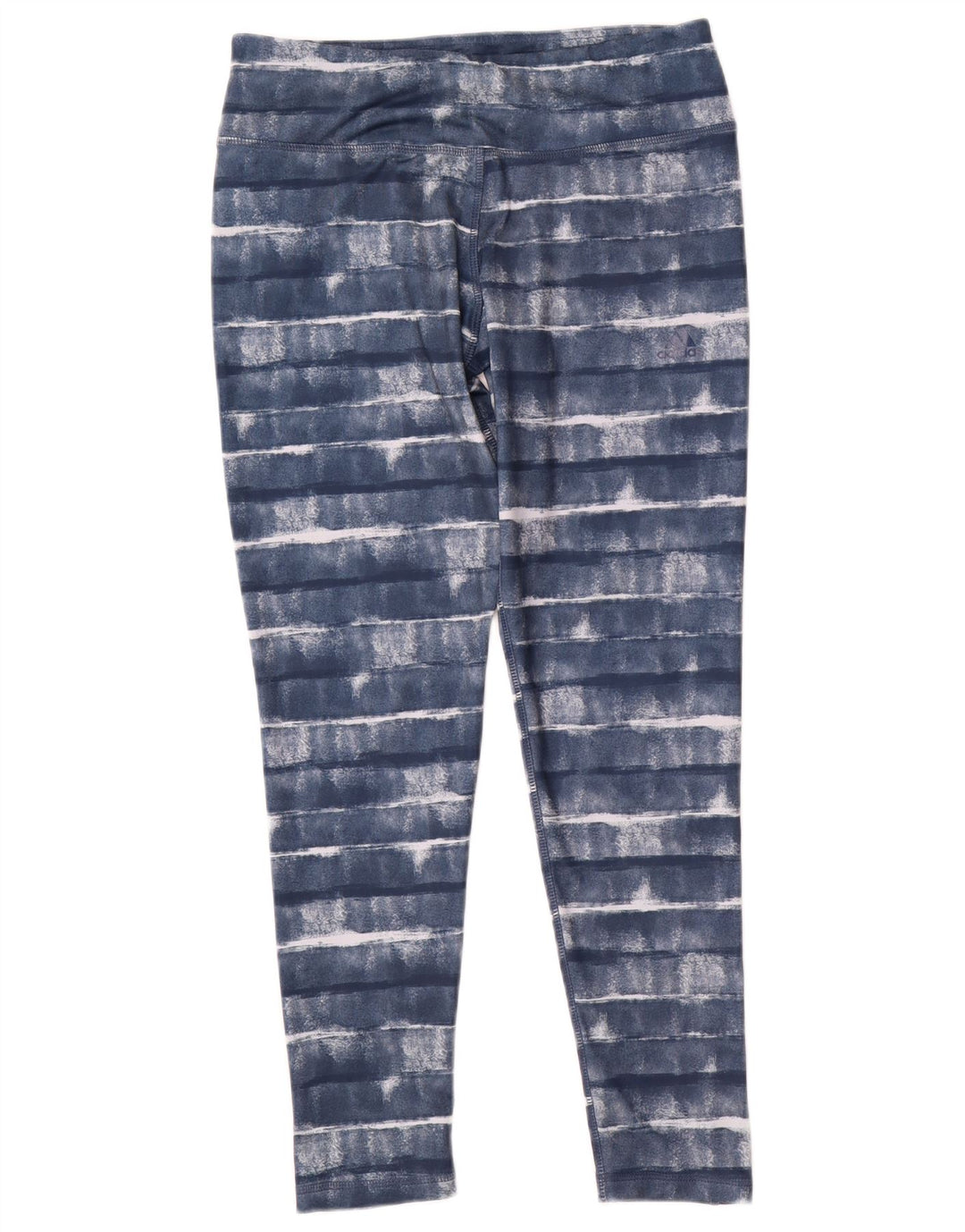 Leggings Adidas Climalite da donna UK 12/14 Poliestere a righe blu medio