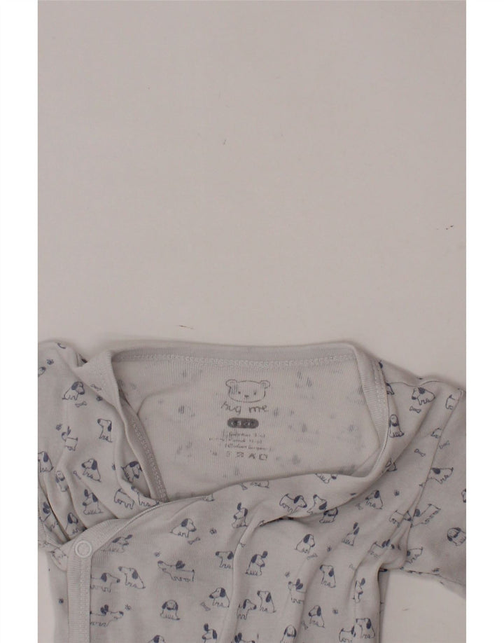 VINTAGE Baby Boys Graphic Bodysuit 0-3 Months White