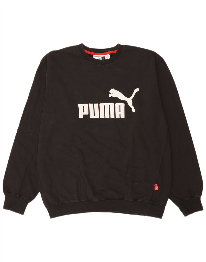 Puma Mens Graphic Sweatshirt Jumper Large Black Cotton