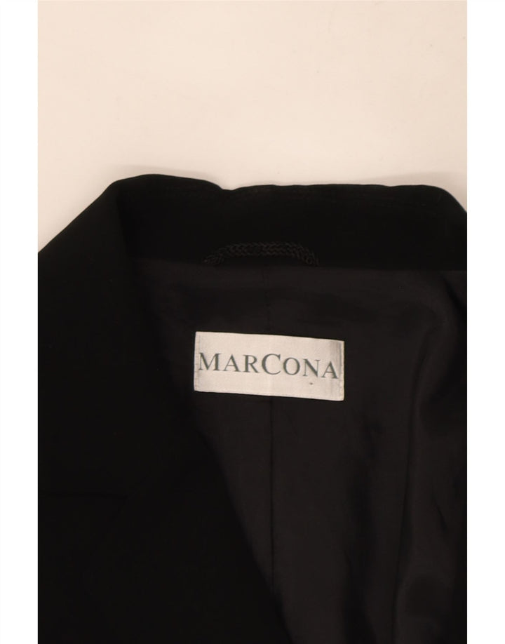 Marcona Damen-Blazerjacke mit 3 Knöpfen, UK 16, Größe L, Schwarz, Polyester