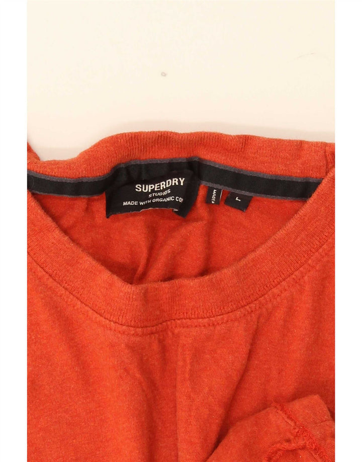 Męski T-shirt Superdry, duży, czerwony, bawełniany