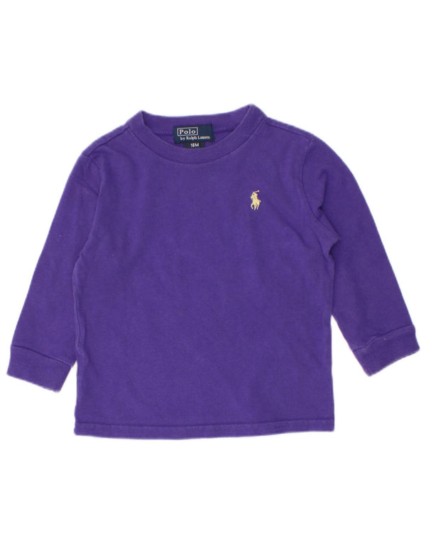 Polo Ralph Lauren Baby Girl Μακρυμάνικο μπλουζάκι 12-18 μηνών Μωβ βαμβακερό