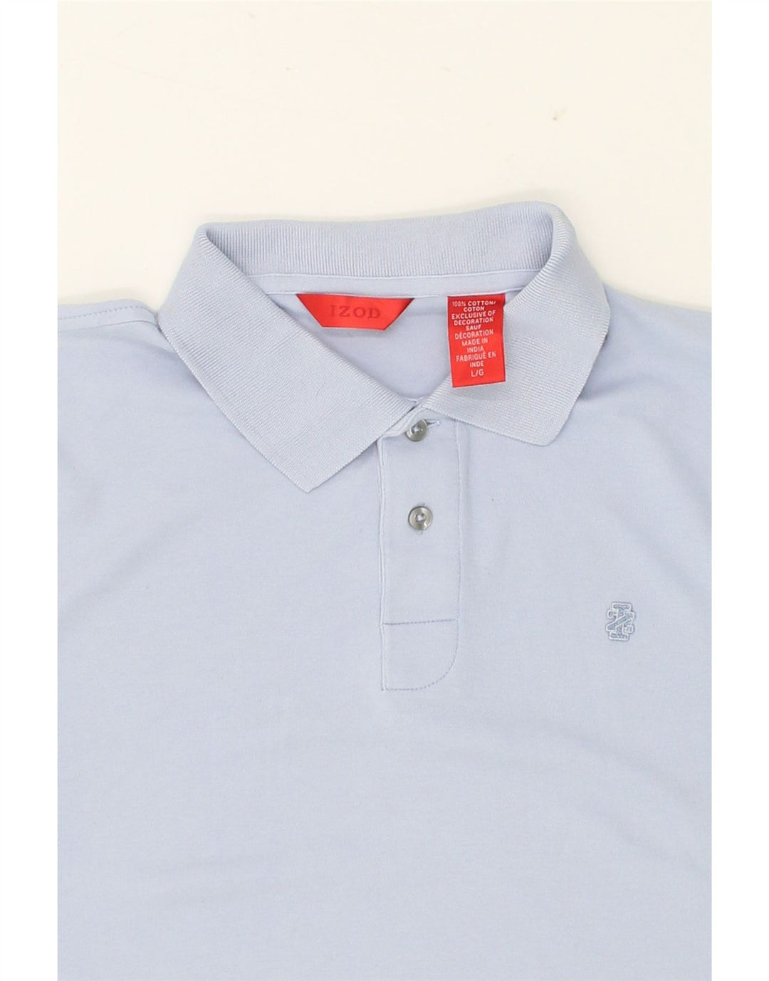 IZOD Mens Polo Shirt Large Blue Cotton Vintage Izod and Second-Hand Izod from Messina Hembry 