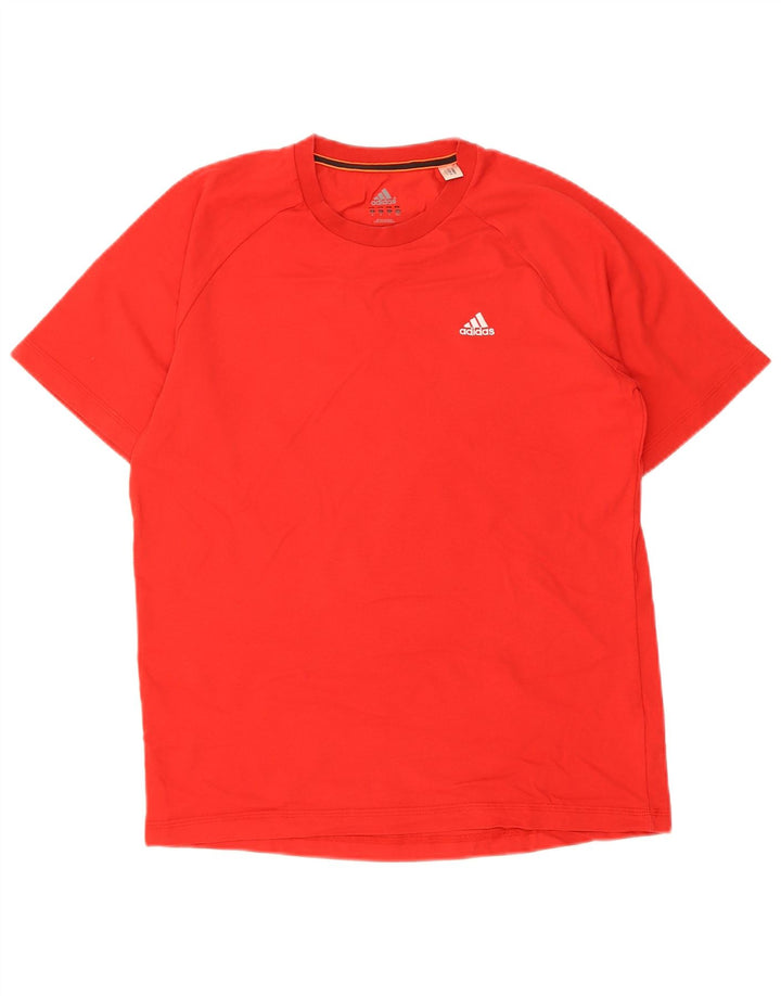 ADIDAS Mens Climalite T-Shirt Top Medium Red Cotton