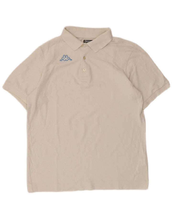 Kappa Mens Polo Shirt Medium White Cotton