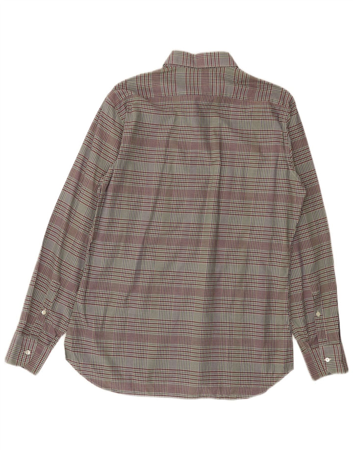TRUSSARDI Chemise Homme Taille 40 15 3/4 Moyen Multicolore Carreaux Coton