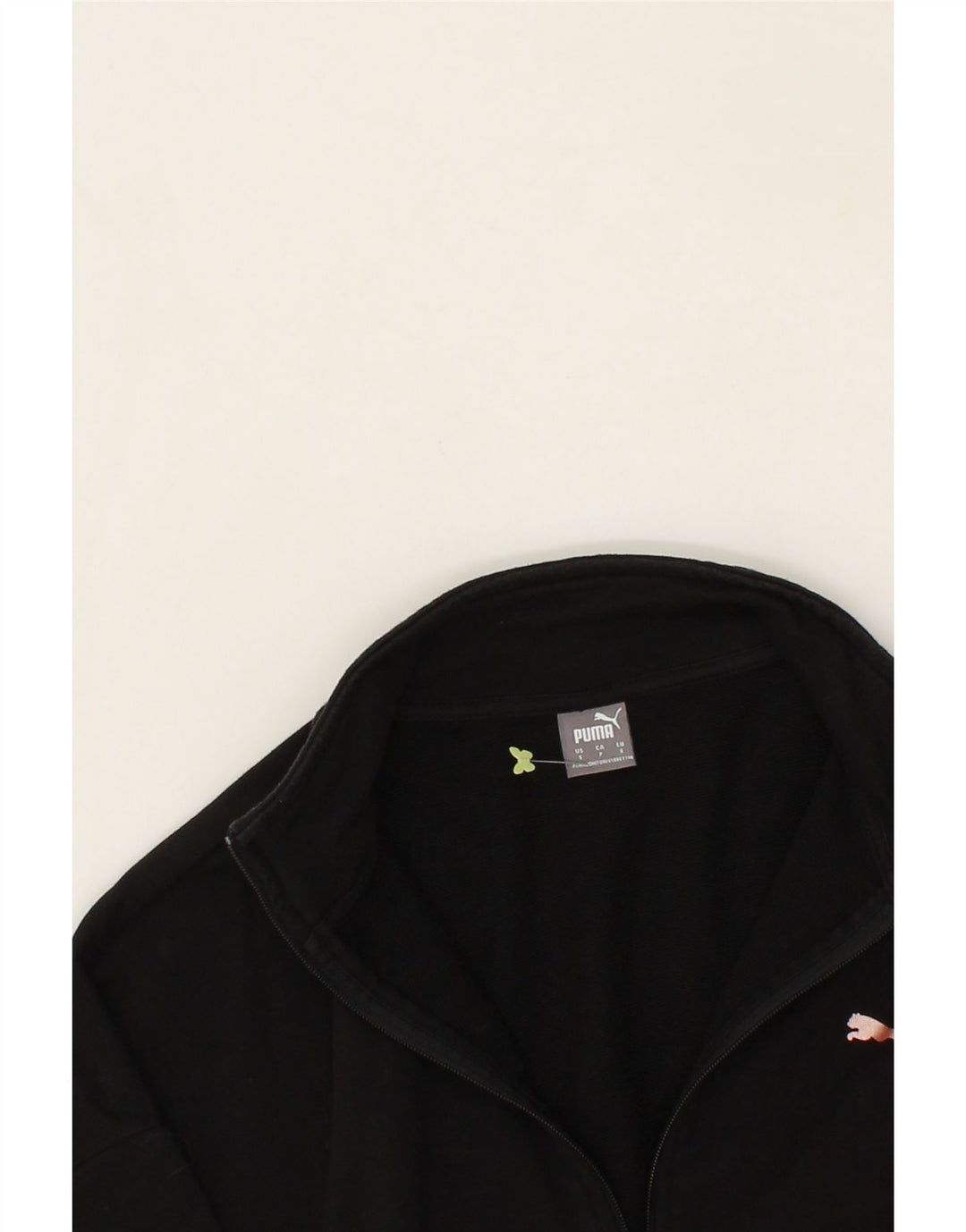 PUMA Womens Crop Tracksuit Top Jacket UK 10 Small Black Polyester Vintage Puma and Second-Hand Puma from Messina Hembry 