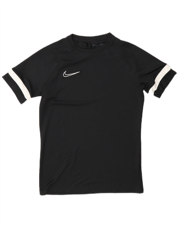 Nike Mens Dri Fit T-Shirt Top Medium Black Colourblock Polyester